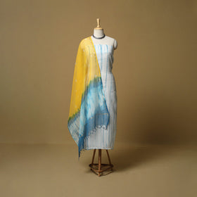 3pc tie-dye kota doria cotton shibori unstitched dress