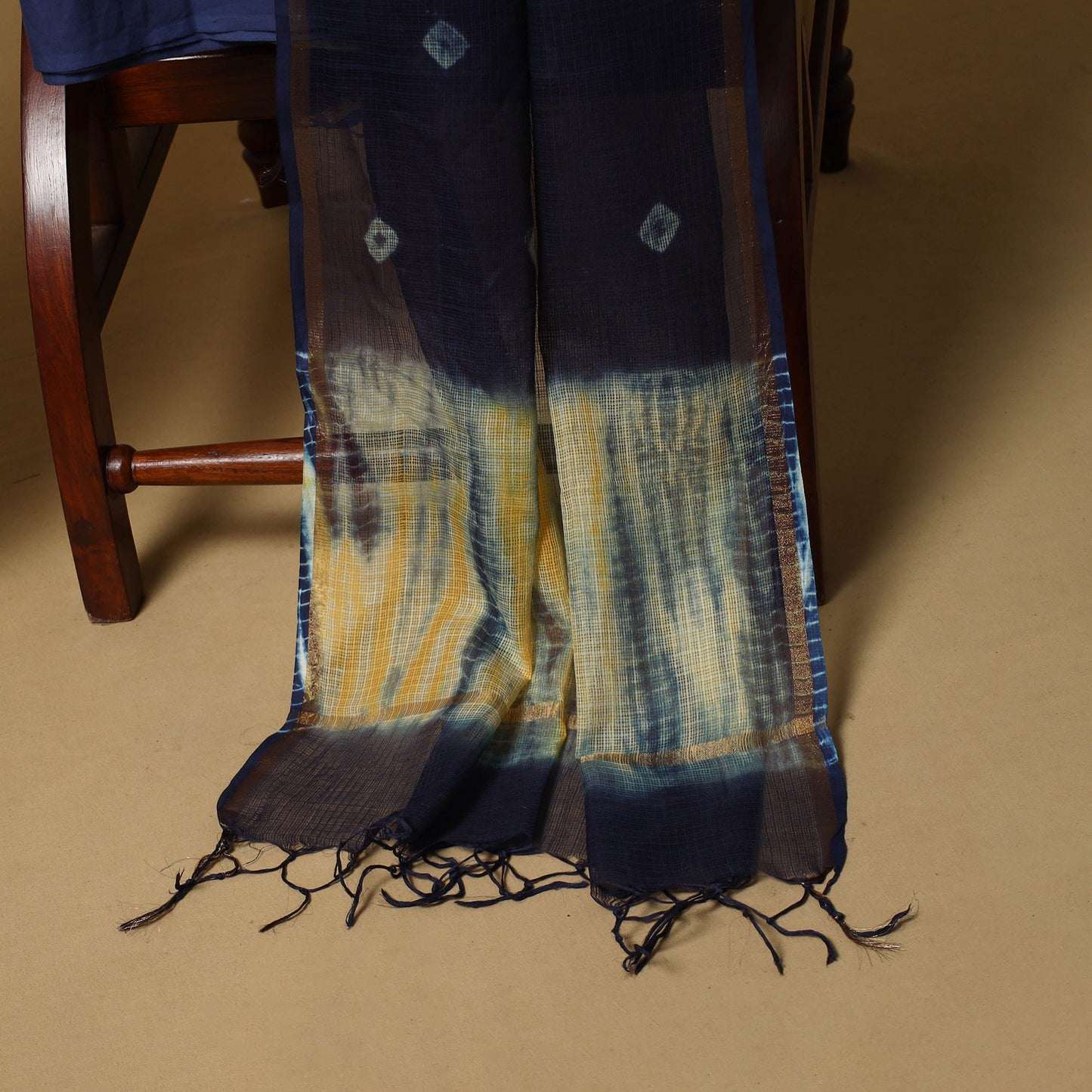 3pc tie-dye kota doria cotton shibori unstitched dress