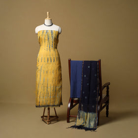 3pc tie-dye kota doria cotton shibori unstitched dress