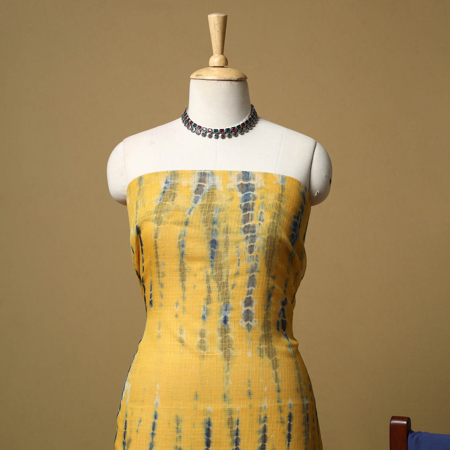 3pc tie-dye kota doria cotton shibori unstitched dress