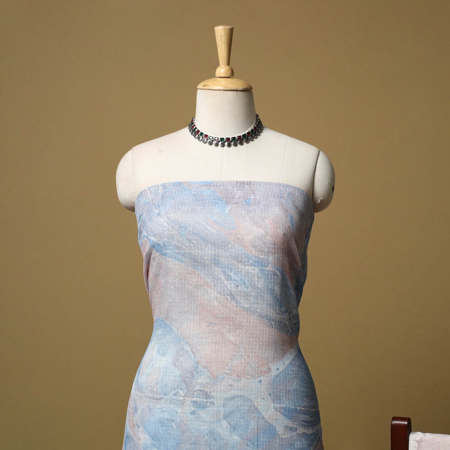3pc tie-dye kota doria cotton shibori unstitched dress
