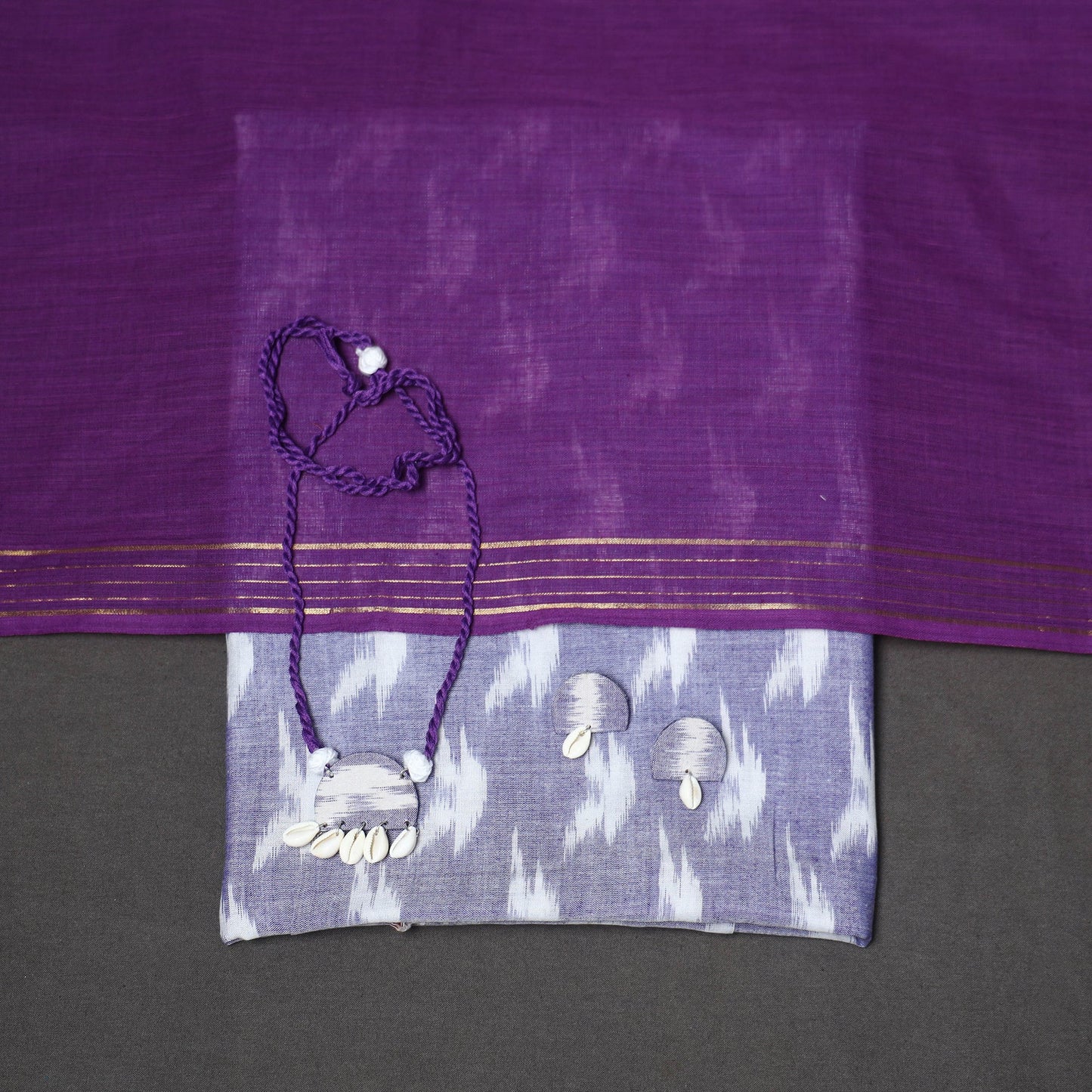 3pc unstitched maniabandha ikat dress material