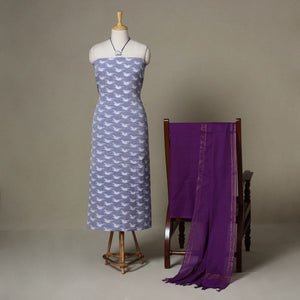 3pc unstitched maniabandha ikat dress material