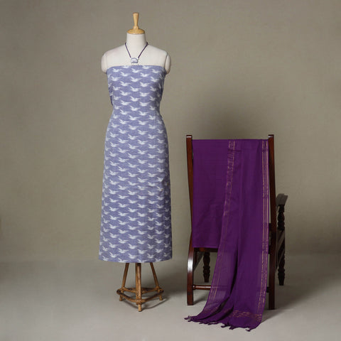 3pc unstitched maniabandha ikat dress material