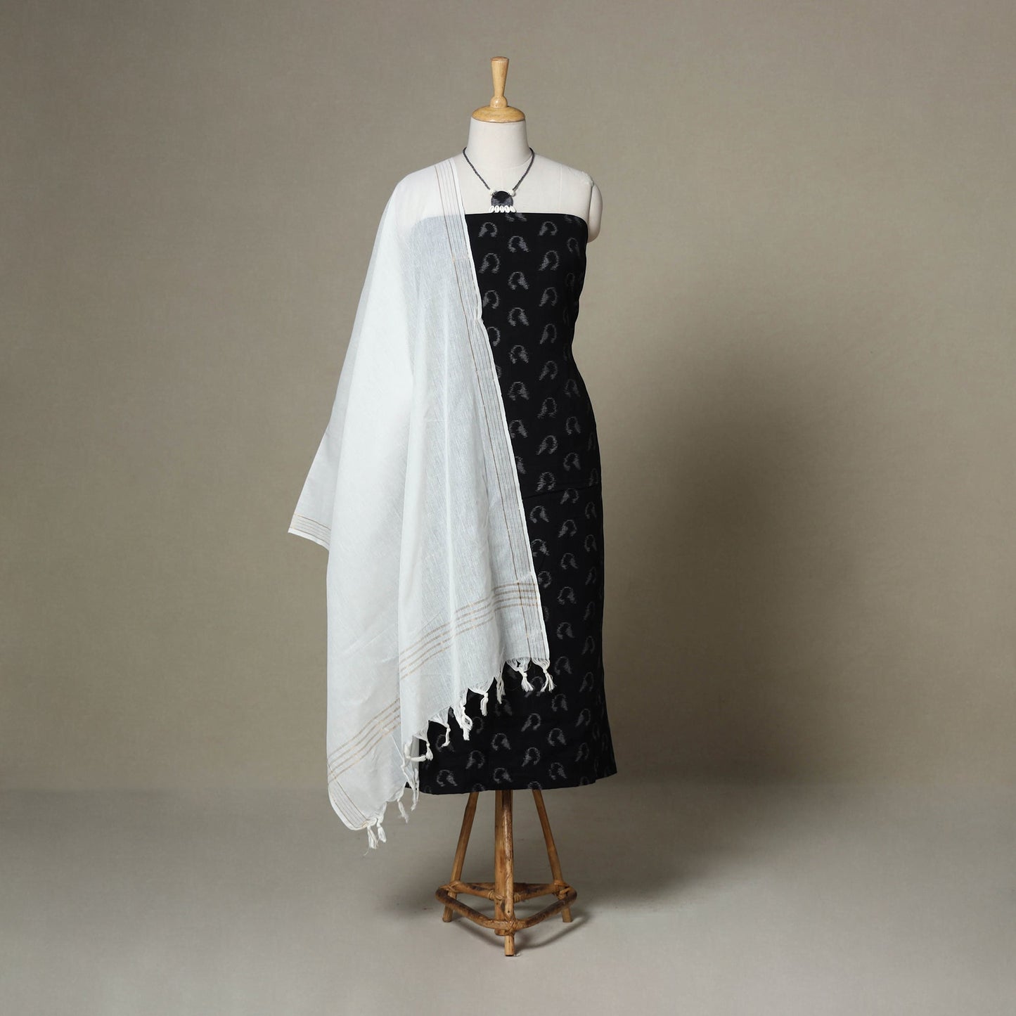 3pc unstitched maniabandha ikat dress material