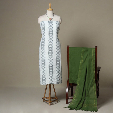 3pc unstitched maniabandha ikat dress material