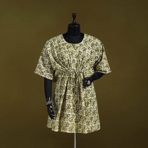 Hand batik cotton medium kaftan 52 - handcrafted