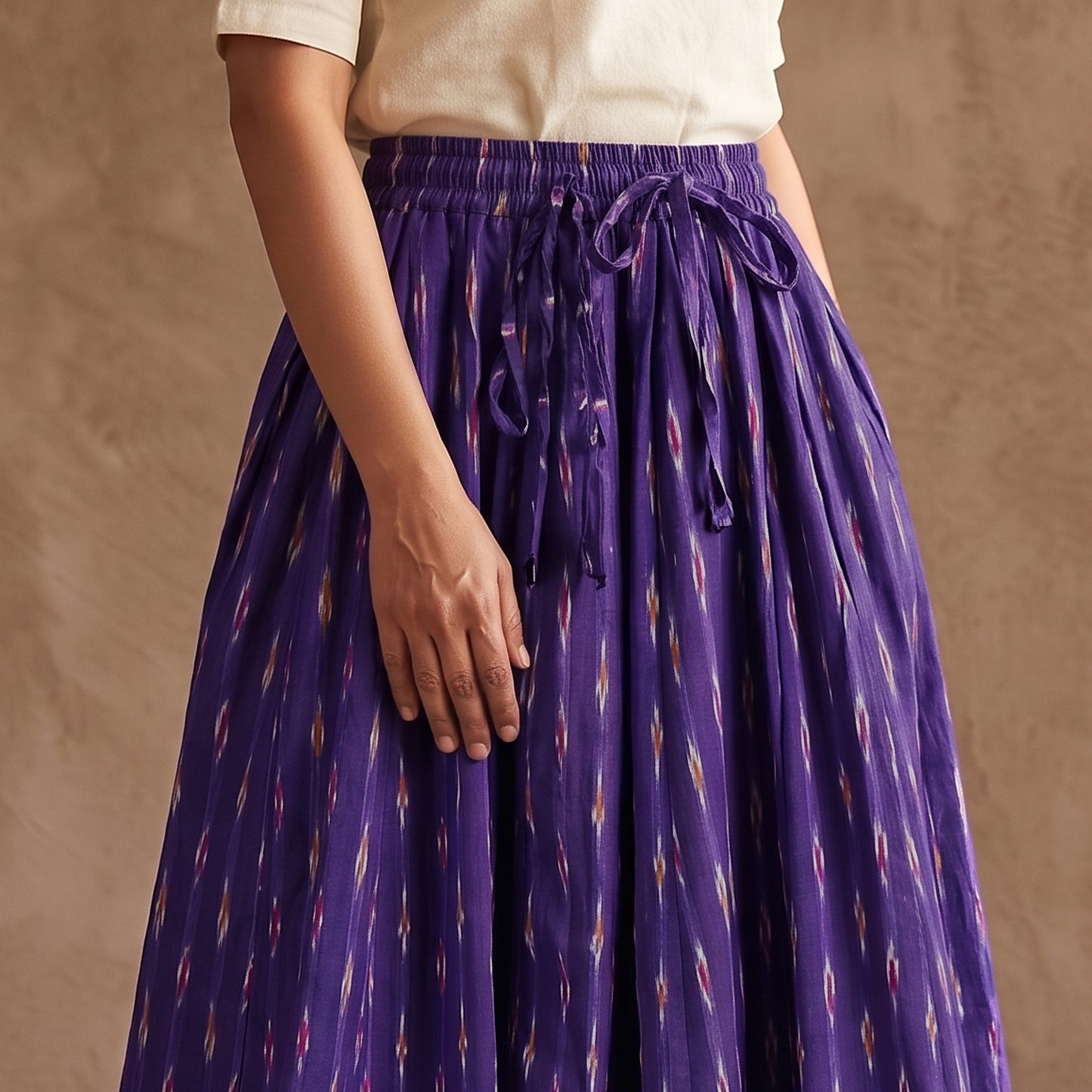 Pochampally Ikat 24 Kali Cotton Long Skirt 04