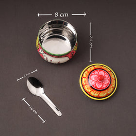 Odisha Pattachitra Handpainted Stainless Steel Ghee Pot 41