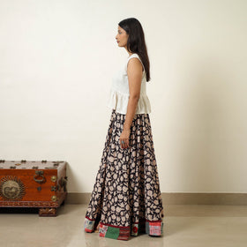 Multicolor - hand printed cotton long bagru skirt 11