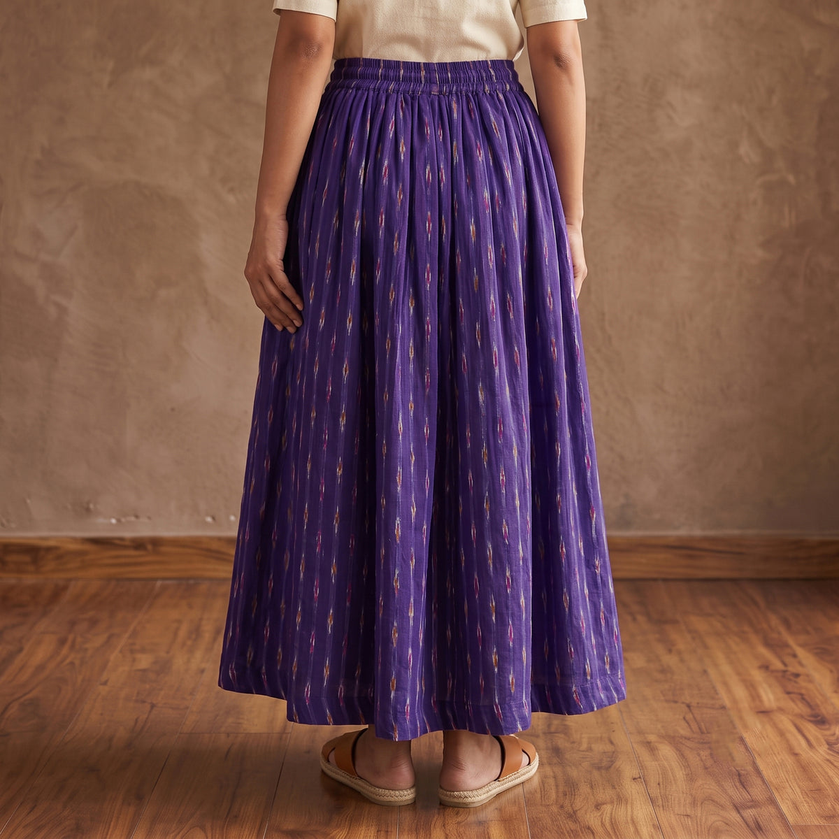 Pochampally Ikat 24 Kali Cotton Long Skirt 04
