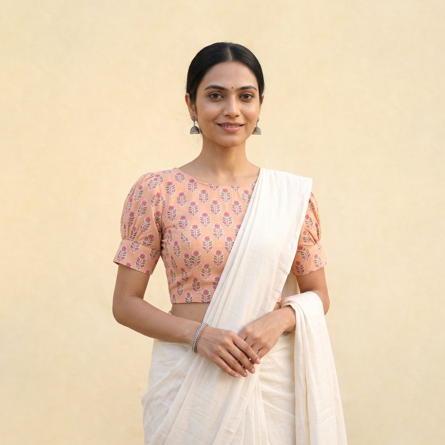 Sanganeri Hand Block Print Cotton Readymade Blouse 06
