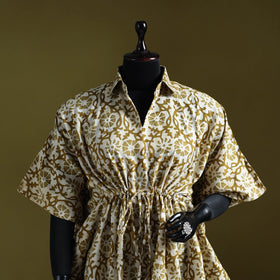 Hand batik cotton short kaftan 23 - handcrafted