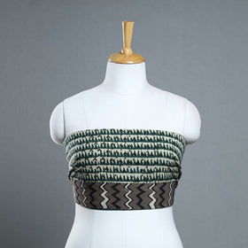 Green - cotton pipad blouse piece 127 - handcrafted