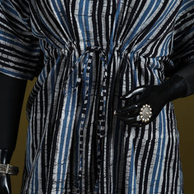 Hand batik cotton medium kaftan 62 - handcrafted