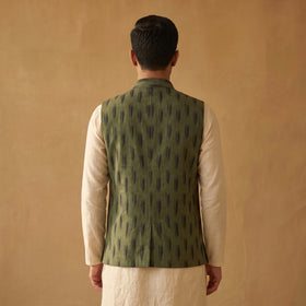 Pochampally Ikat Cotton Men Nehru Jacket 10