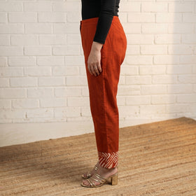 Elastic Waist Slub Silk Plain Palazzo for Women 25