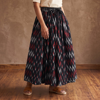 Pochampally Ikat 24 Kali Cotton Long Skirt 01
