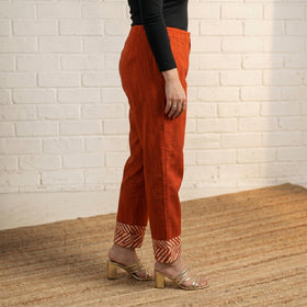 Elastic Waist Slub Silk Plain Palazzo for Women 25