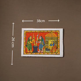 Handpainted Cheriyal Scroll Painting by Dhanalakota Sai Kiran (10 x 15 in) 01