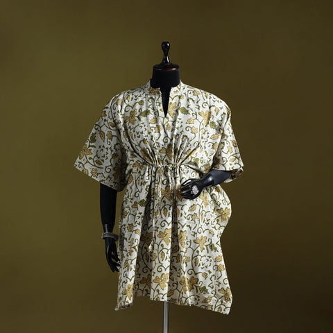 Hand batik cotton medium kaftan 27 - handcrafted