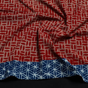 Red - cotton pipad blouse piece 152 - handcrafted