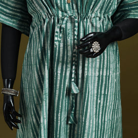 Hand batik cotton long kaftan 30 - handcrafted