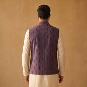 Pochampally Ikat Cotton Men Nehru Jacket 12