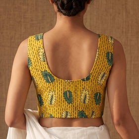 Ajrakh Hand Block Print Modal Silk Sleeveless Readymade Blouse 09