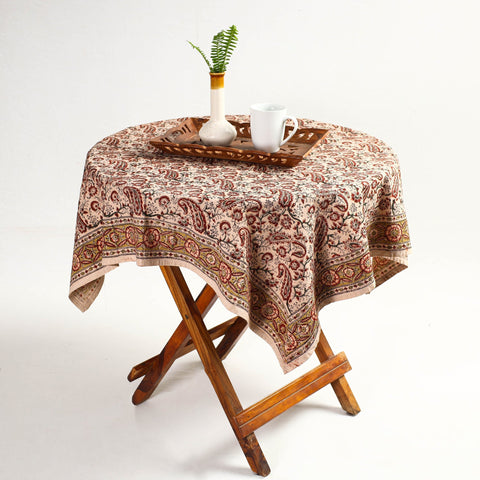 Buy Original Pedana Kalamkari Block Printed Cotton Table Cover Online at iTokri.com