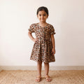 Multicolor - pure cotton girls frock dress in batik block