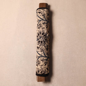 Beige Kalamkari Block Printed Fridge Top Cover with Handle Cover