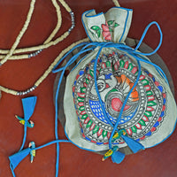 handpainted potli bag