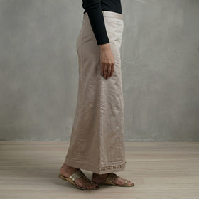 Brown - Plain Woven Cotton Lycra Inskirt 05