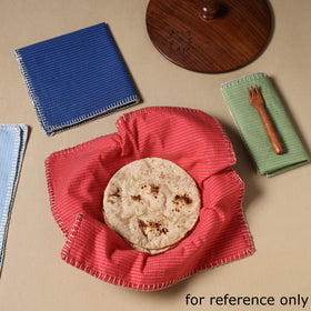  Blue Kantha Stitch Cotton Hand Embroidery Table Napkin 12