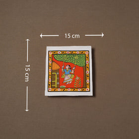 Handpainted Cheriyal Scroll Painting by Dhanalakota Sai Kiran (6 x 6 in) 41
