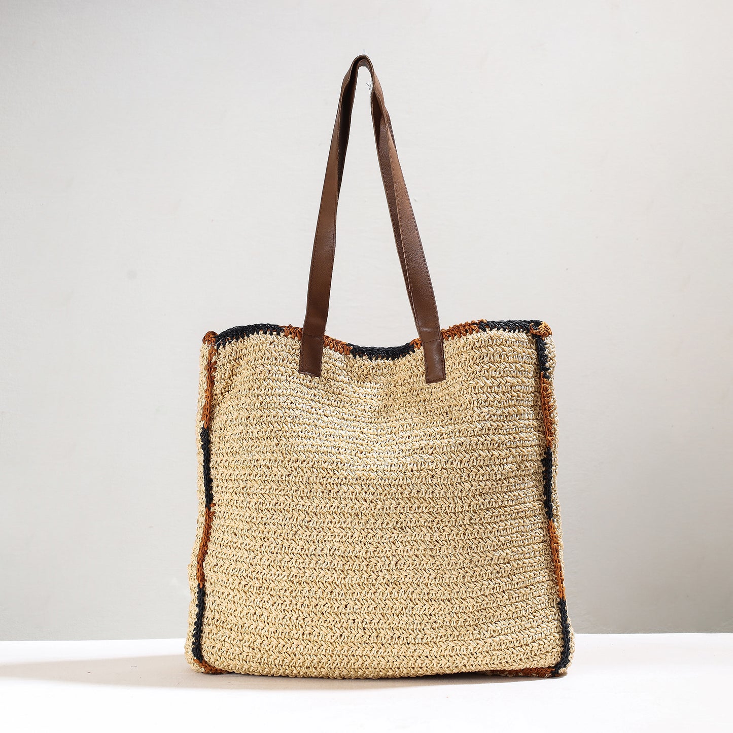 Beige - Handcrafted Multipurpose Raffia Shoulder Bag