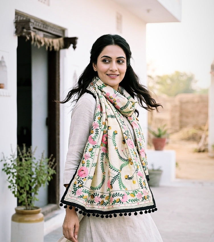 Hand Embroidered Stoles