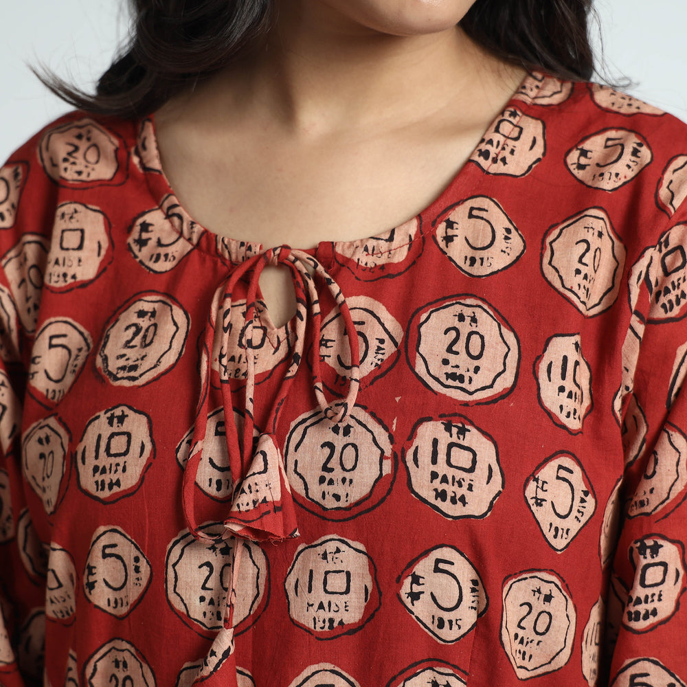 Bindaas Art Block Printed Cotton Dress
