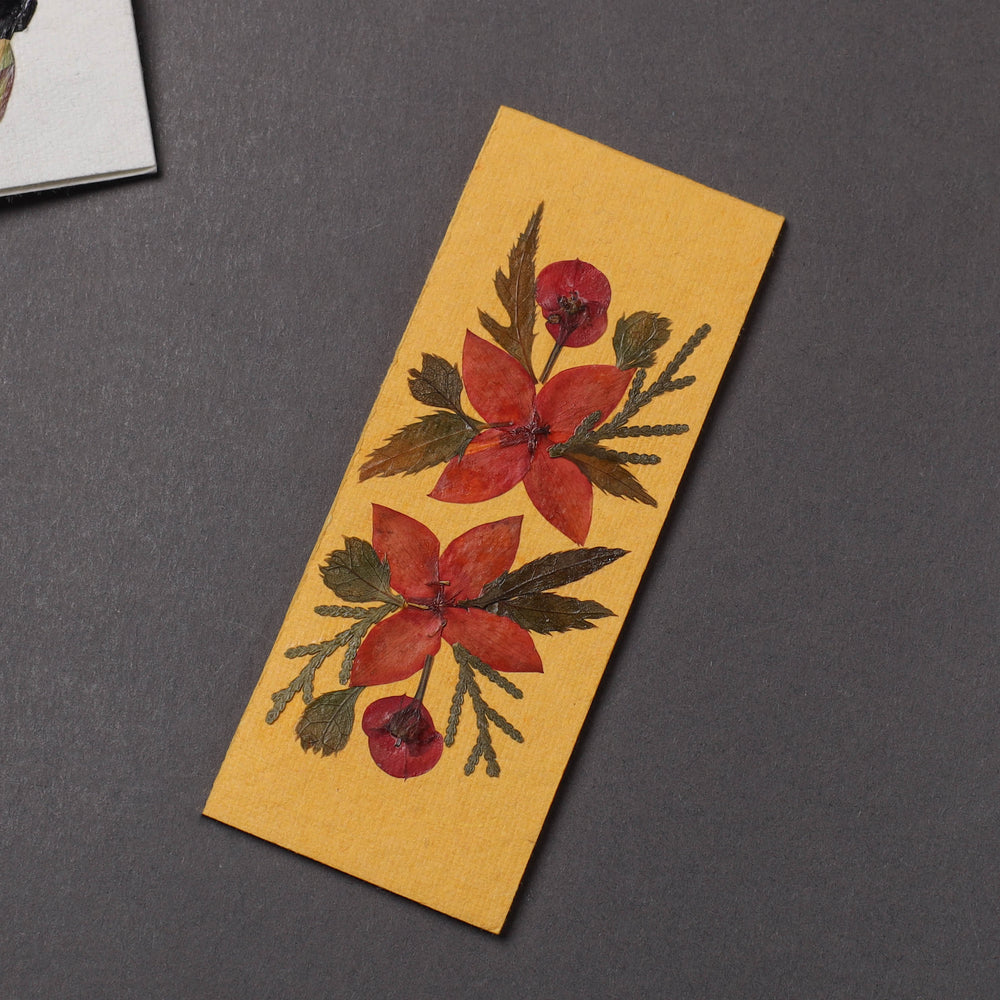 Flower Art Handmade Paper Magnetic Bookmark 08