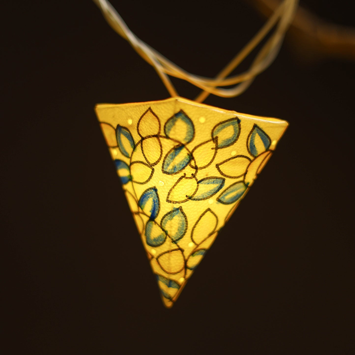 Handpainted Tholu Bommalata Leather Fairy Lights Cones