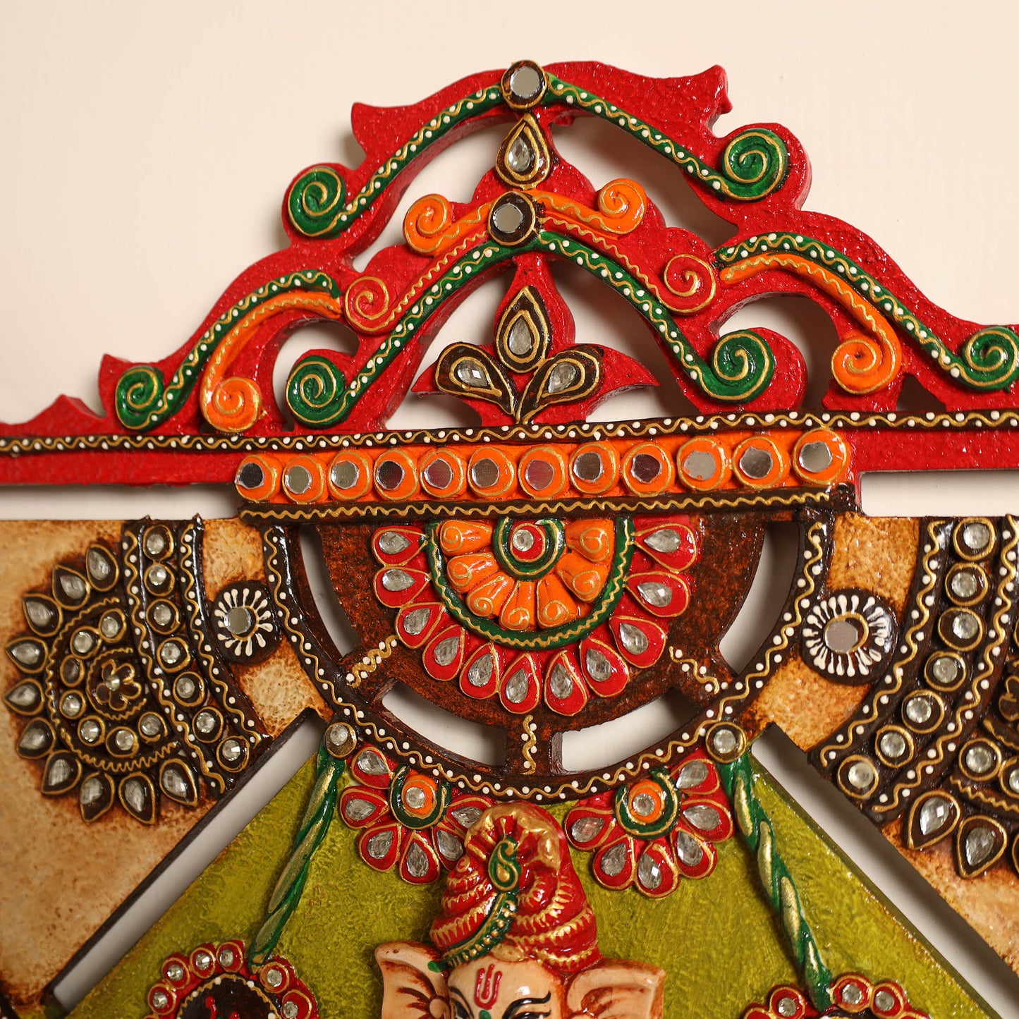 Ganesha - Diwali Decor Handpainted Wooden Wall Frame