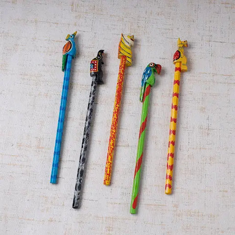 Banaras Handpainted Wooden Pencils