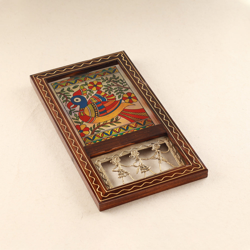 Kurka - The Madhubani Peacock Wall Art Frame