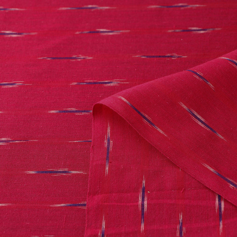 Pink - Pure Cotton Pochampally Ikat Fabric 08