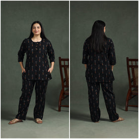 Pochampally Ikat Cotton Night Suit Set for Women 08