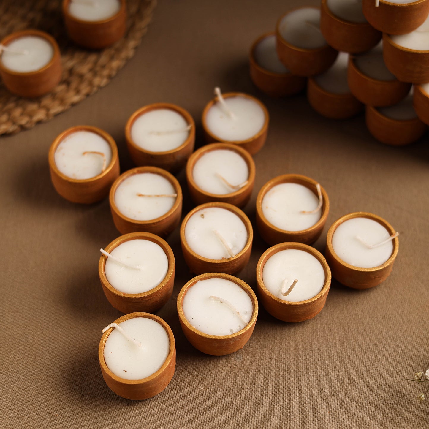 Handmade Terracotta Cup Candle (Set of 25)