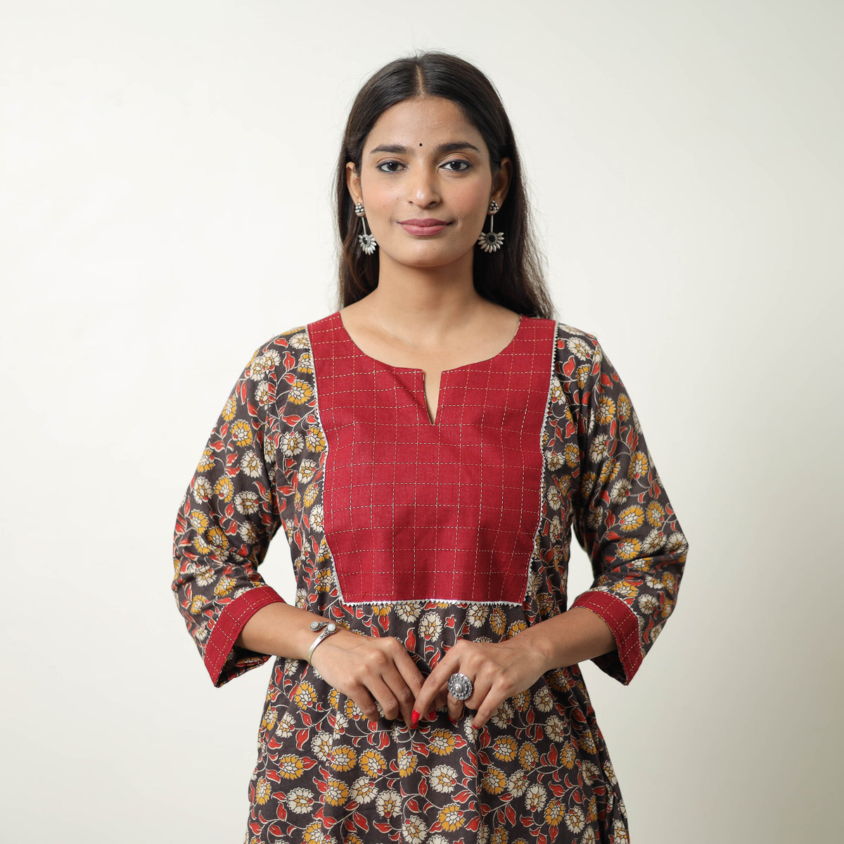 Straight Cotton Kalamkari Kurta 05