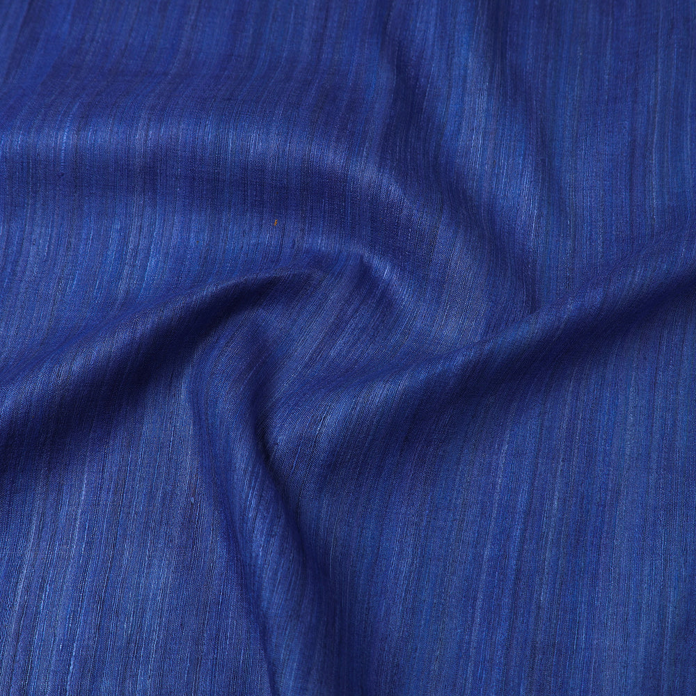 Blue - Bhagalpuri Handwoven Pure Desi Tussar Silk Fabric 02