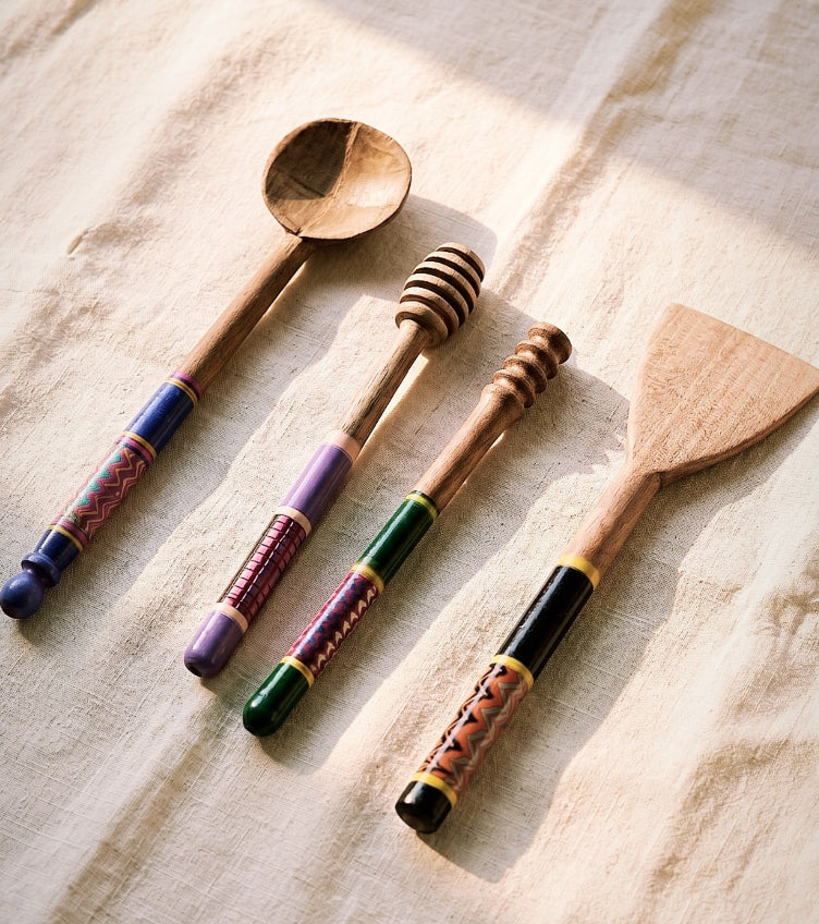 Lacquered Wooden Spoons